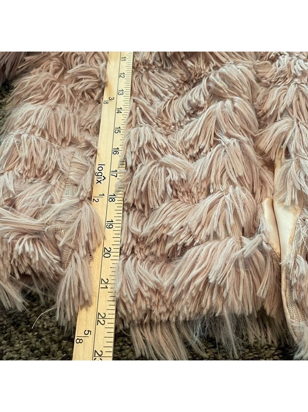 Vintage Shaggy Faux Fur Jacket - Creamy Beige - Picture 8 of 8